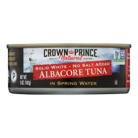 Crown Prince Albacore Tuna In Spring Water - Solid White - Case Of 12 - 5 Oz.
