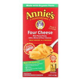 Annie's Homegrown Four Cheese Macaroni And Cheese - Case Of 12 - 5.5 Oz.